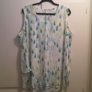 Melissa McCarthy seven7 flowy sleeveless top 1X